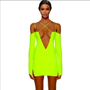 Neon Green Mini Dress